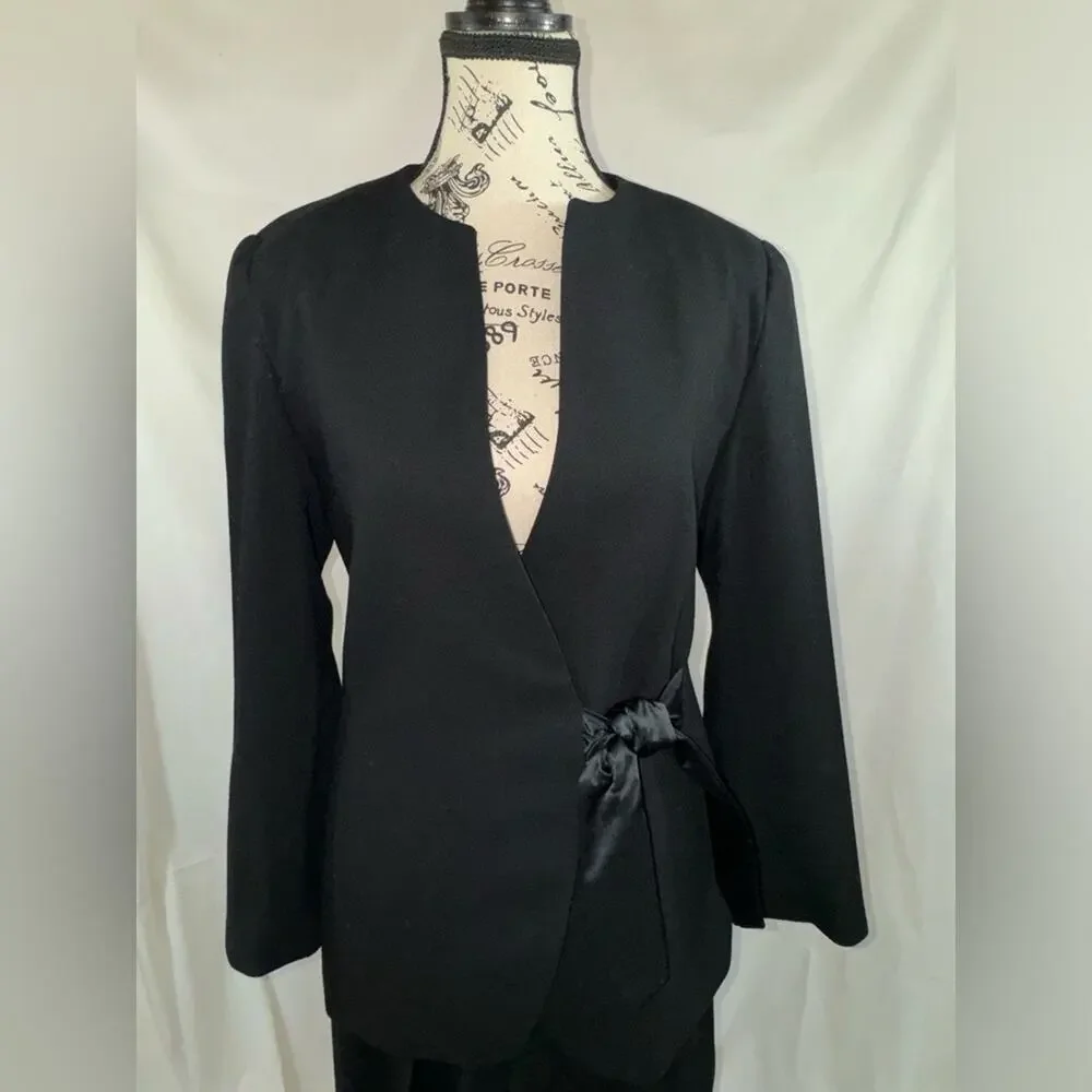Gorgeous Barrie Pace Black Wool Pant Suit - Picture 6 of 14